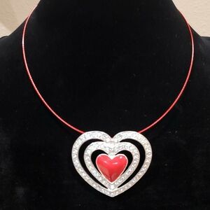 Red Heart Pendant Necklace